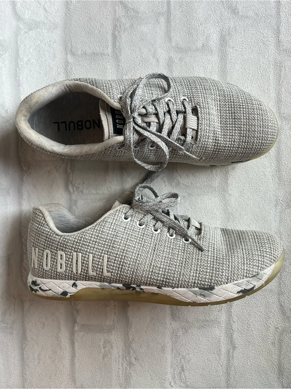 NOBULL Trainers Grey Knit/ Graphite Camo Sole Athletic Sneakers active